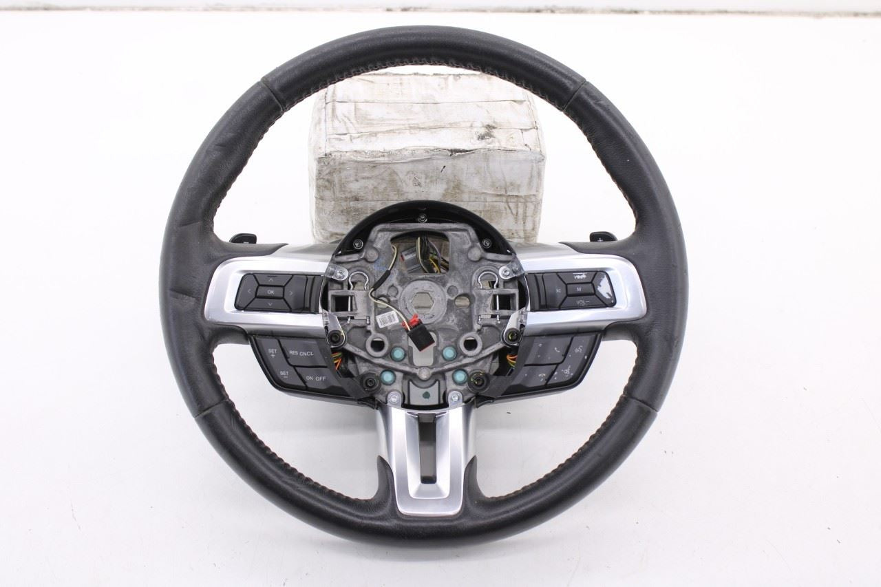 15-23 Ford Mustang Convertible V6 3.7L Steering Wheel Leather w/ Control Buttons - Alshned Auto Parts