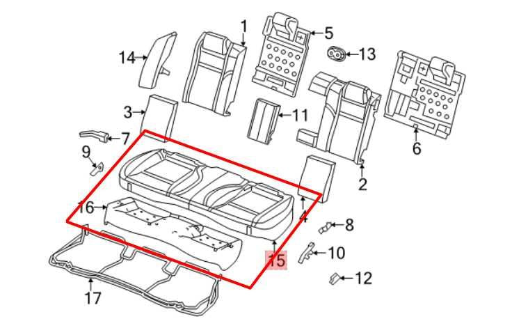 15-23 Dodge Charger GT AWD Rear 2nd Row Seat Lower Cushion Bottom 68159140AA OEM - Alshned Auto Parts