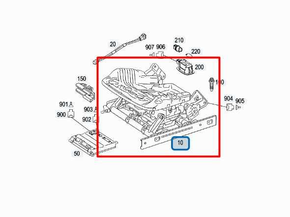 07-13 Mercedes-Benz S550 Front RH Seat Lower Frame w/ Cushion 221-910-04-80 OEM - Alshned Auto Parts