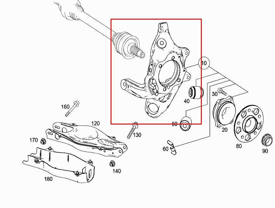 10-16 Mercedes-Benz E350 Sport 4MATIC Rear Right Spindle Knuckle Hub 2123500241 - Alshned Auto Parts