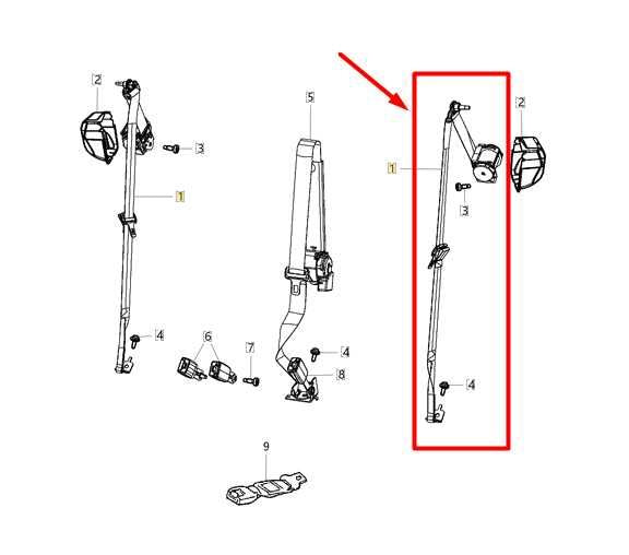 2019-21 Jeep Grand Cherokee Rear Left 2nd Row Seat Belt Retractor 6TB33HL1AA OEM - Alshned Auto Parts