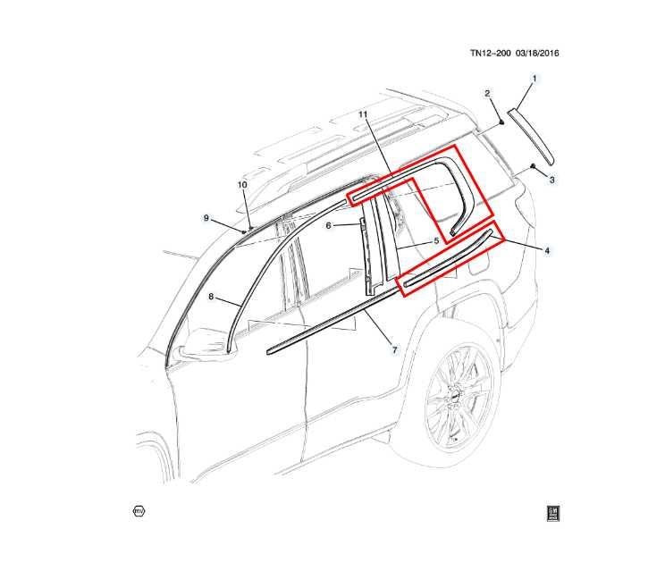 2017-2023 GMC Acadia SLT-1 Rear Right Door Window Upper Reveal Molding 84190174 - Alshned Auto Parts