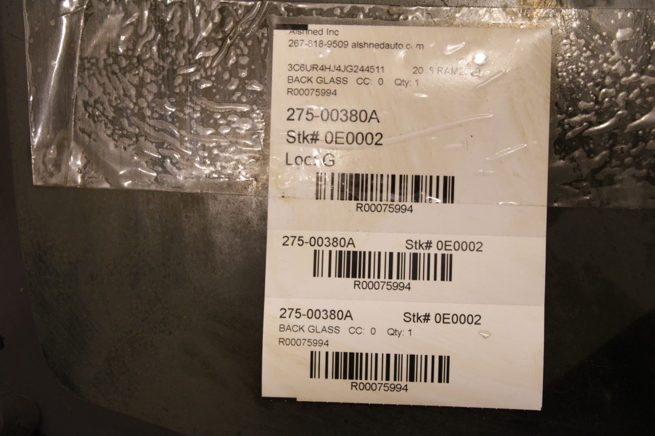 2011-2022 RAM 2500 Tradesman Rear Back Window Glass Fixed 55277408AA OEM *ReaD* - Alshned Auto Parts