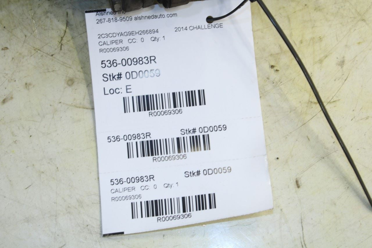2011-2020 Dodge Challenger SXT Rear Right Side Brake Disc Caliper 5142562AB OEM - Alshned Auto Parts