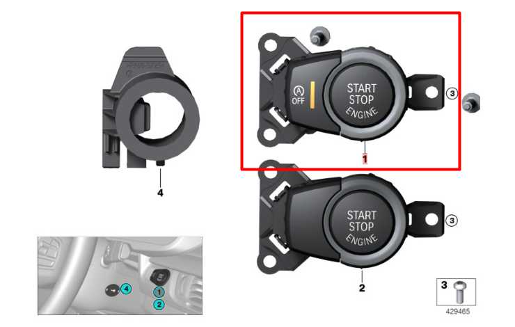 14-18 BMW X5 xDrive35i 3.0L Engine Start Stop Ignition Switch Button 61319291689 - Alshned Auto Parts