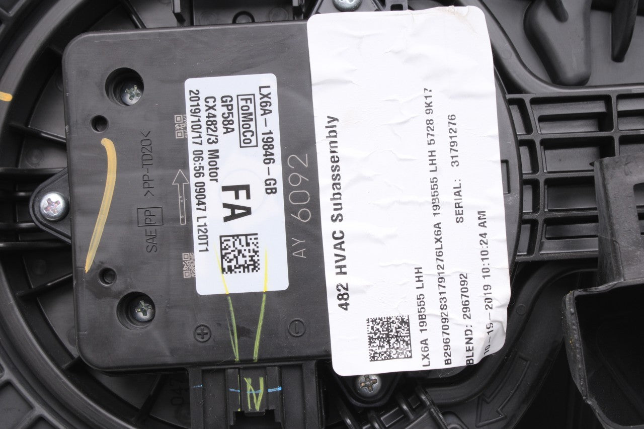 2020-2025 Ford Escape SEL HVAC Heater Blower Motor Housing Box LX6Z-19930-B OEM - Alshned Auto Parts