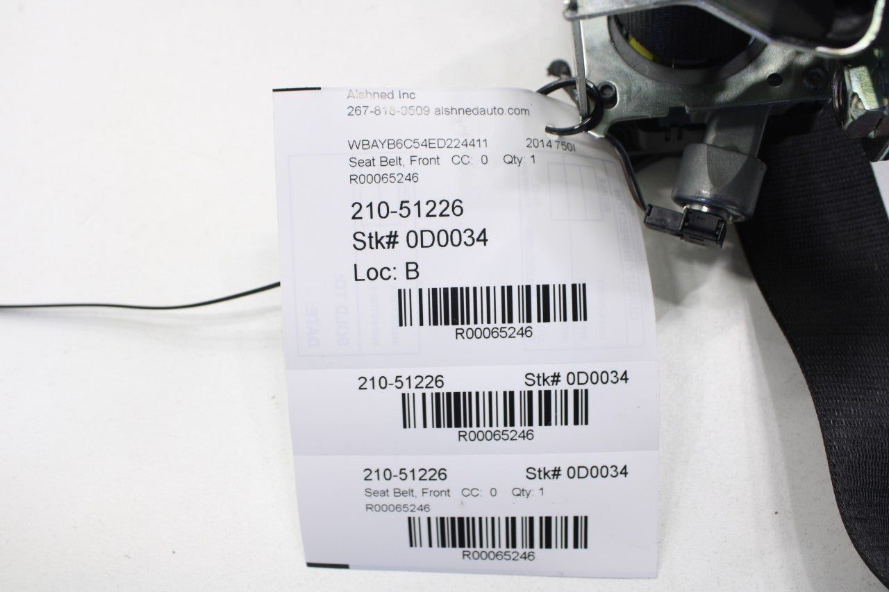 13-15 BMW 750i xDrive 4.4L Front Right Side Seat Belt Retractor 72117382392 OEM - Alshned Auto Parts