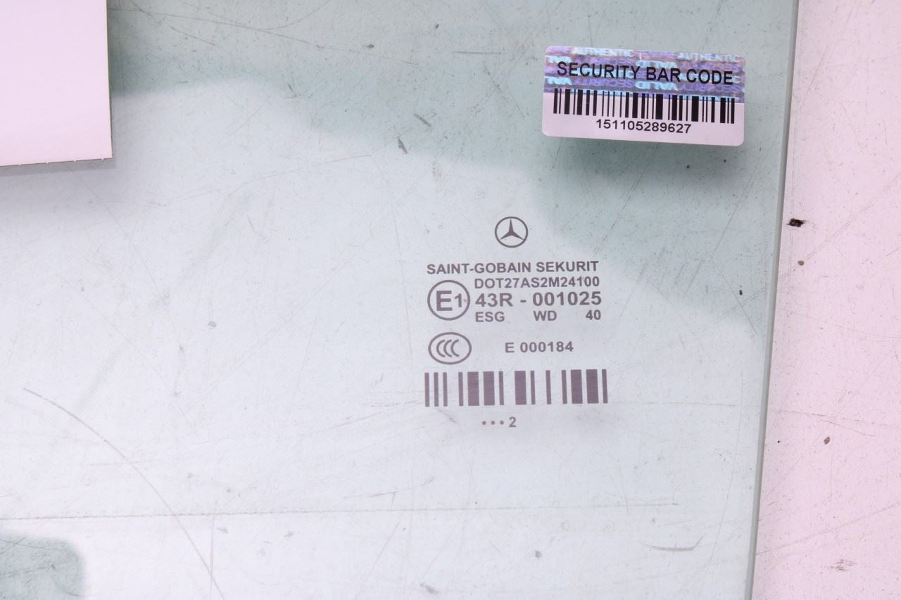 2011-2016 Mercedes-Benz E350 Sport 4MATIC Rear Left Side Door Window Glass - Alshned Auto Parts