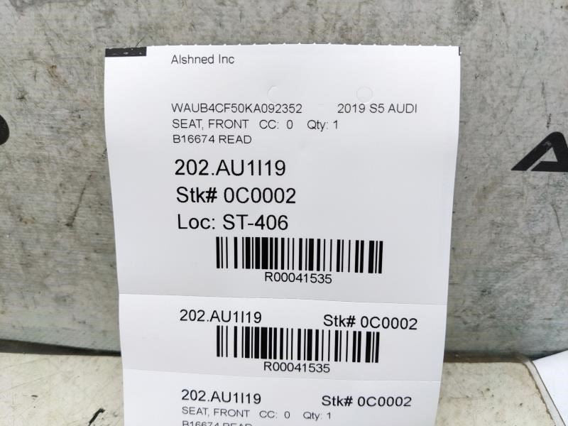 2018-25 Audi S5 Premium 3.0L Front Driver Left Side Seat Backrest Upper Cushion - Alshned Auto Parts