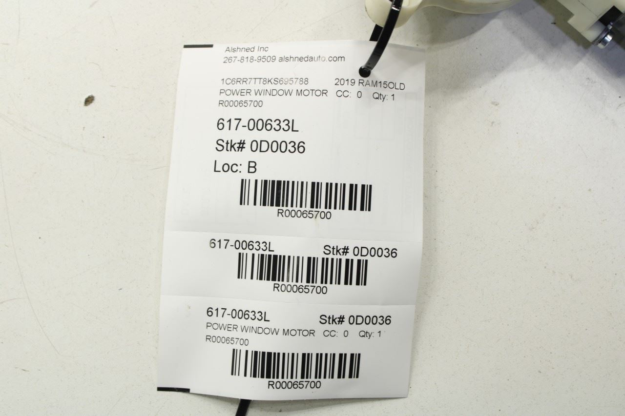 09-2024 RAM 1500 Classic Crew Cab Front Left Door Power Window Motor 68044805AA - Alshned Auto Parts