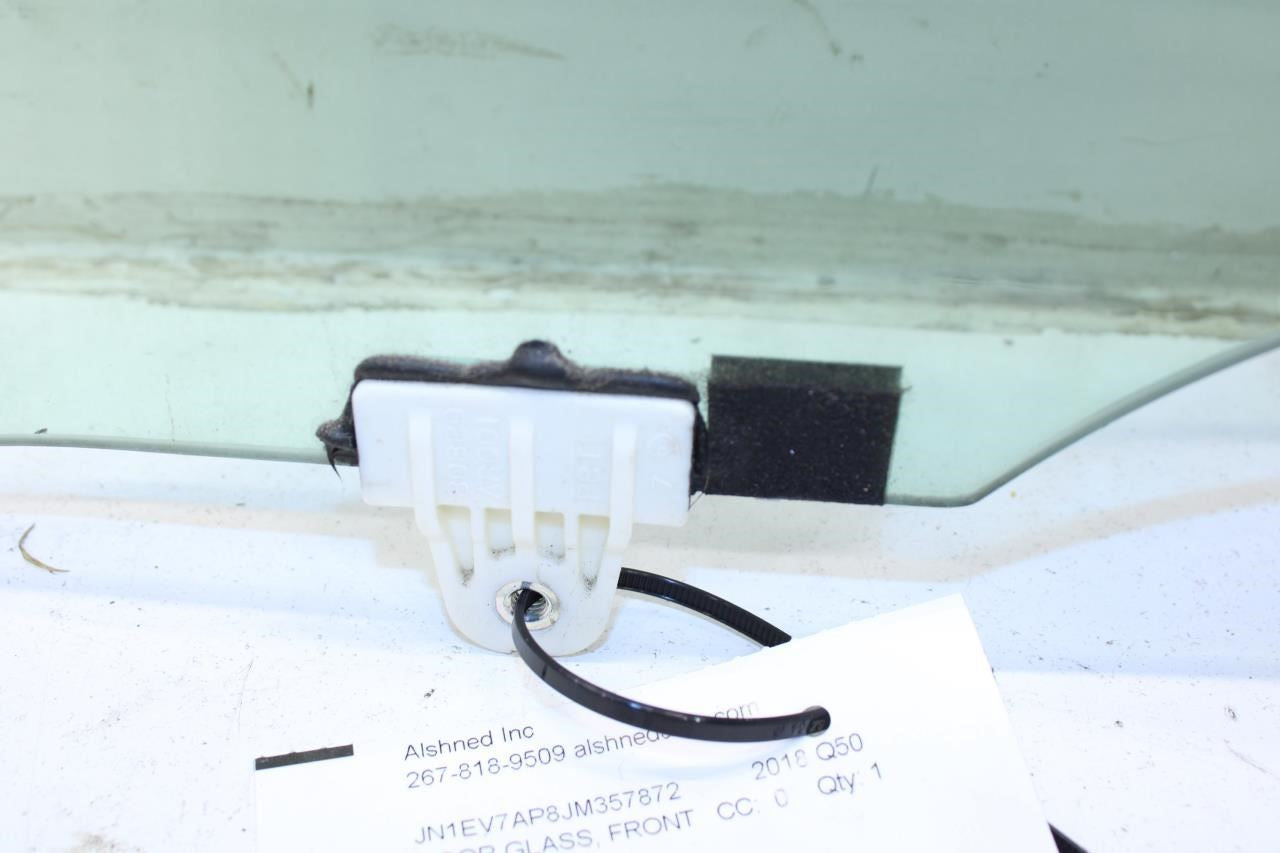 2014-2019 Infiniti Q50 Luxe RWD Front Left Door Window Glass 80301-4GA0B OEM - Alshned Auto Parts