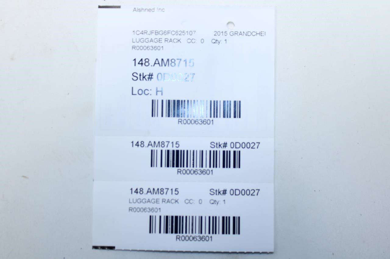 11-21 Jeep Grand Cherokee Limited Left w Right Roof Luggage Rack Rail 55079172AJ - Alshned Auto Parts