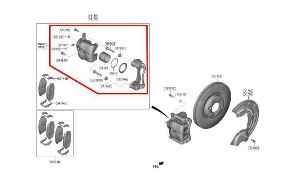 2019-20 Hyundai Santa Fe Limited FWD Front Right Brake Disc Caliper 58190-S1A00 - Alshned Auto Parts