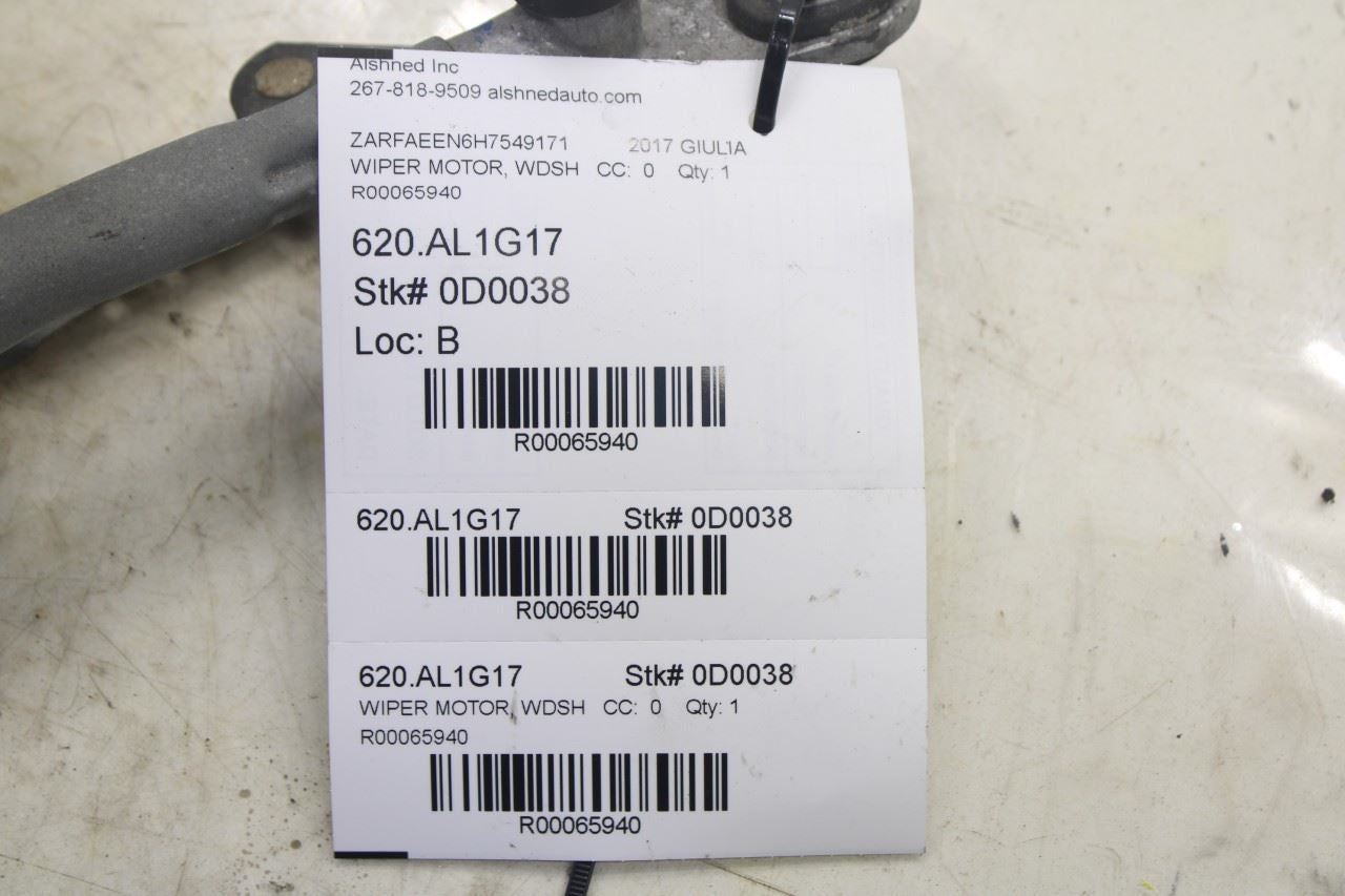 2017-2023 Alfa Romeo Giulia Ti FR Windshield Wiper Transmission Linkage w/ Motor - Alshned Auto Parts