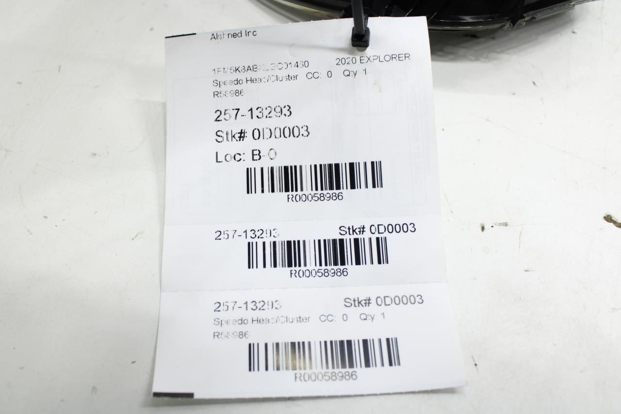 20-24 Ford Explorer Speed Gauge Instrument Cluster 70K Mile LB5T-10849-JG *ReaD* - Alshned Auto Parts