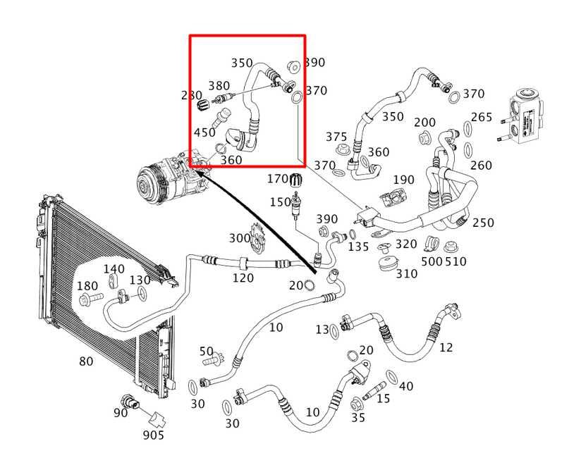 12-16 Mercedes-Benz E350 Sport 4Matic 3.5L AC Air Conditioning Suction Hose Line - Alshned Auto Parts