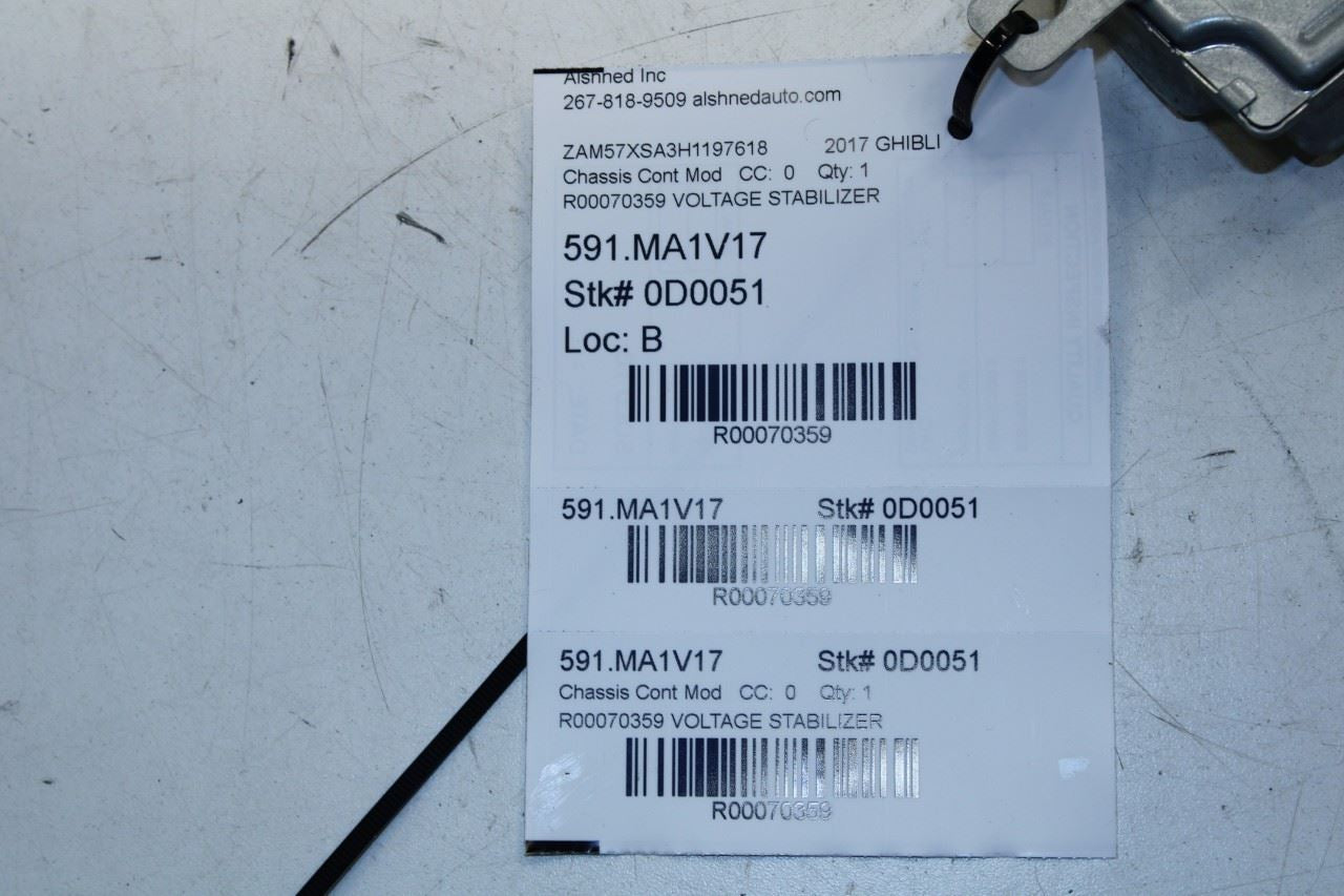 2017-21 Maserati Ghibli 3.0L Voltage Stabilizer Power Inverter Module 675000786 - Alshned Auto Parts