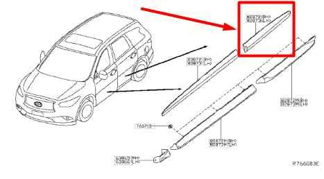 2014-20 Infiniti QX60 Rear Right Passenger Door Exterior Molding 82870-9NF0A OEM - Alshned Auto Parts