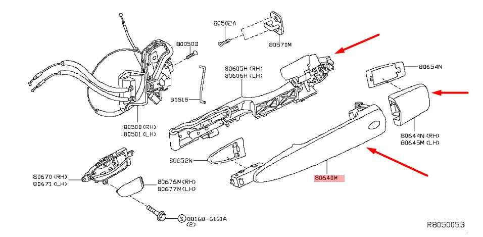 2013-2020 Nissan Pathfinder Front Left Side Door Exterior Handle 80640-3TA1A OEM - Alshned Auto Parts