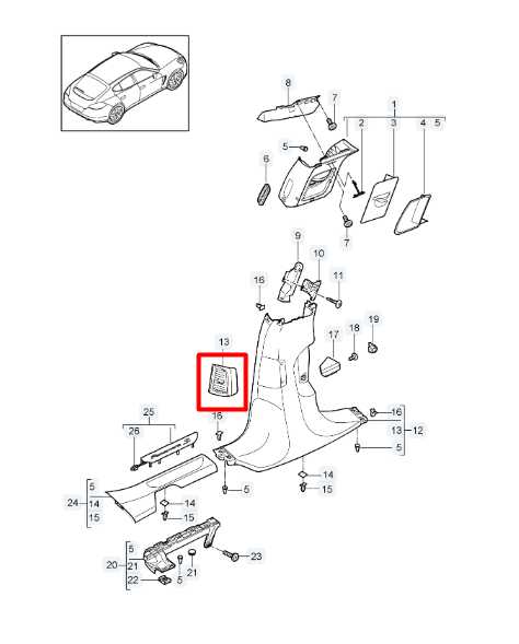 10-16 Porsche Panamera 4 Driver Left Side Lower B-Pillar Air Vent Louver Grille - Alshned Auto Parts