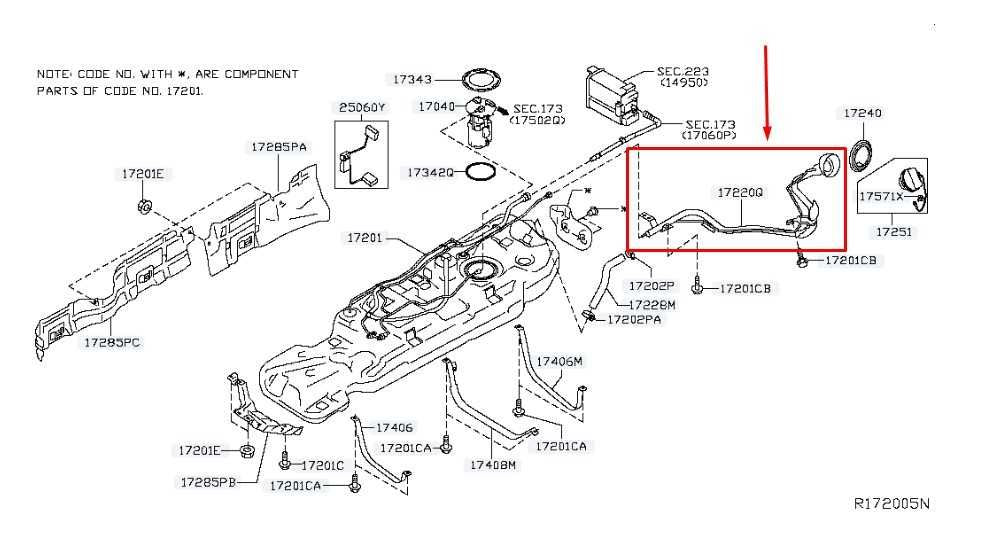 2014-2020 Infiniti QX60 3.5L Fuel Filler Neck Tube Pipe 17221-3JA1B OEM - Alshned Auto Parts