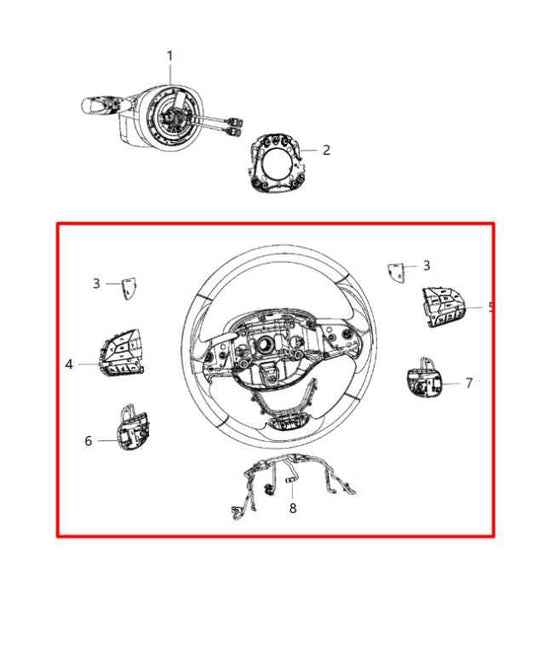 2014-19 Jeep Grand Cherokee 3.6L Steering Wheel Leather Wood w/ Control Buttons - Alshned Auto Parts