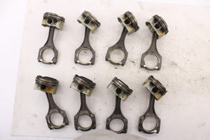 13-15 BMW 750i xDrive 4.4L Twin Turbo Engine Piston with Connecting Rod Set of 8