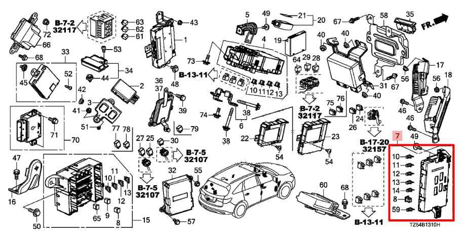 17-20 Acura MDX Advance 3.5L Cabin Instrument Panel RH Fuse Relay Junction Block - Alshned Auto Parts
