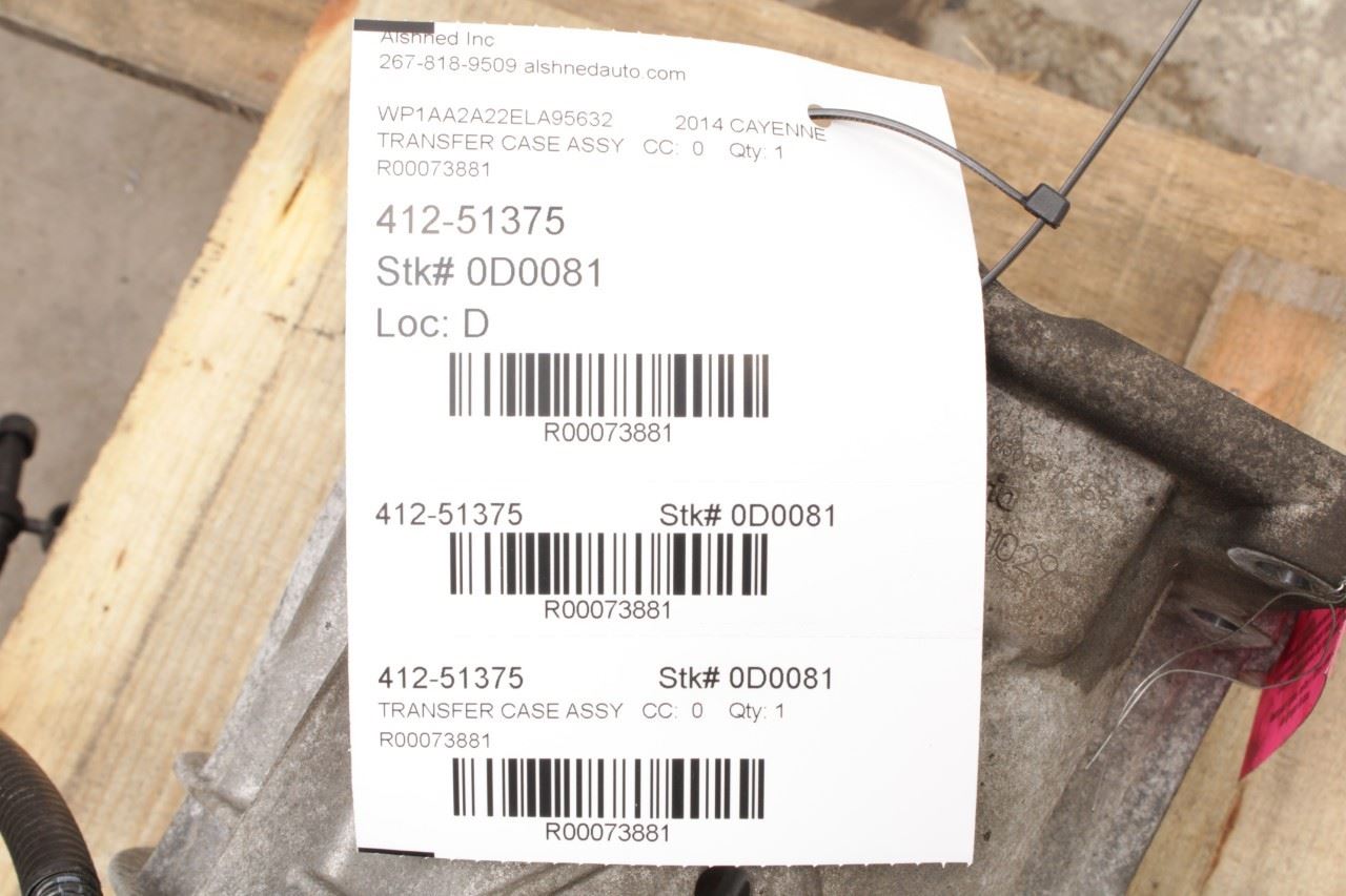 2011-18 Porsche Cayenne Platinum 3.6L AWD Transfer Case MPT 86K 95834101029 OEM - Alshned Auto Parts