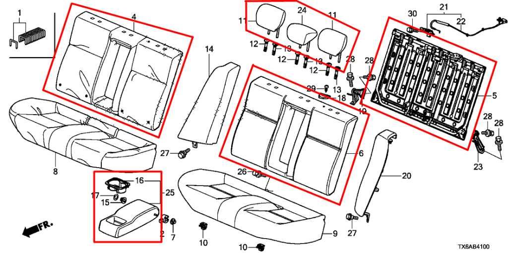 19-21 Acura ILX Technology A-Spec Rear 2nd Row Seat Bench Upper Cushion Complete - Alshned Auto Parts