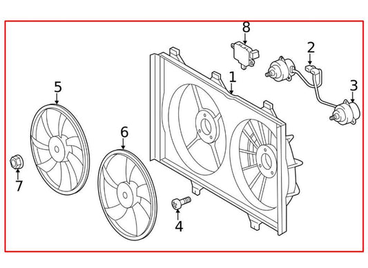 2014-2019 Toyota Highlander 3.5L Dual Radiator Cooling Fan Motor Assembly *ReaD* - Alshned Auto Parts