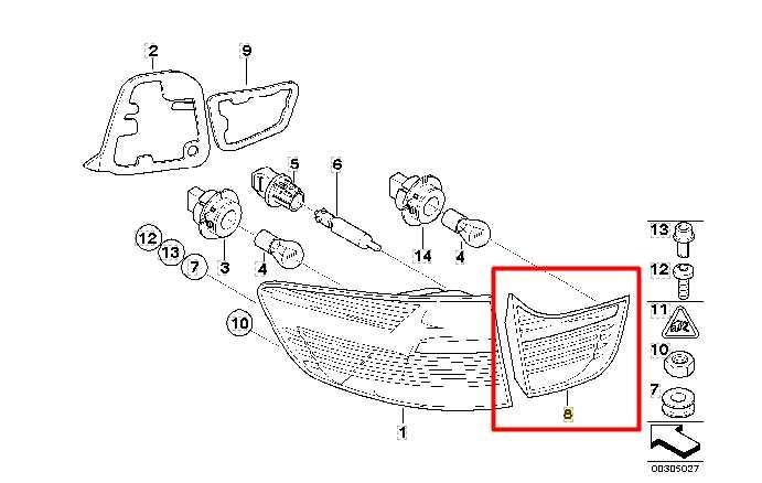 08-14 BMW X6 xDrive35i Rear Passenger Right Side Tail Light Lamp 63217179988 OEM - Alshned Auto Parts