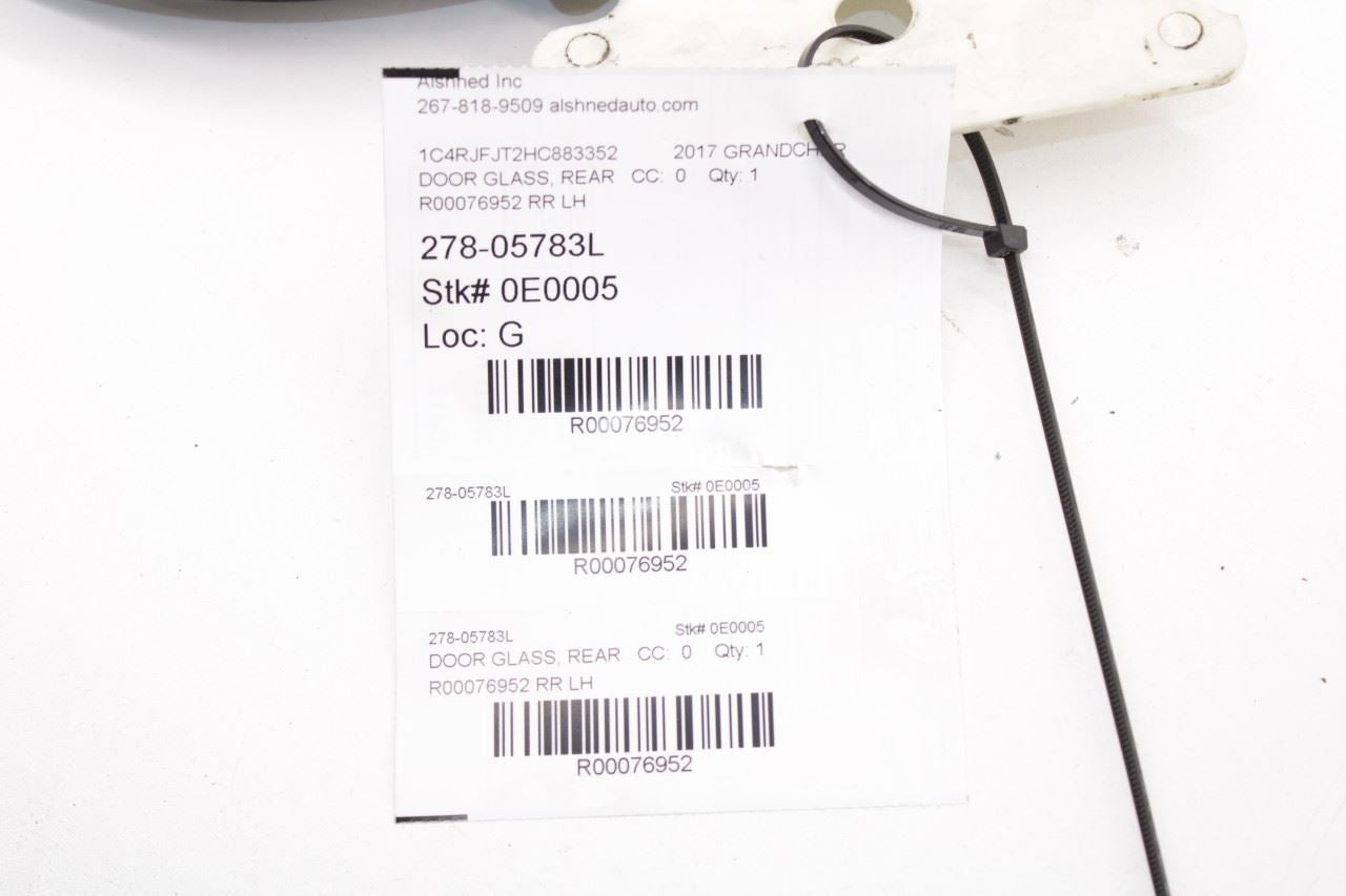 15-21 Jeep Grand Cherokee Summit Rear Left Door Window Acoustic Laminated Glass - Alshned Auto Parts