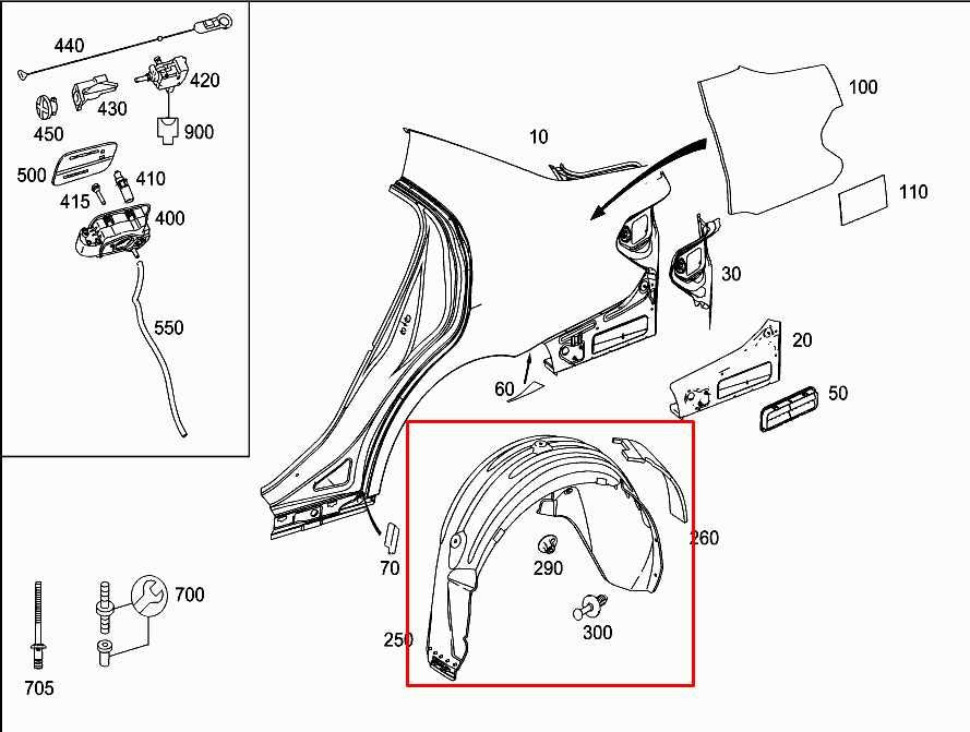2010-13 Mercedes-Benz E350 Sport 4MATIC Rear Left Wheelhouse Liner Splash Shield - Alshned Auto Parts