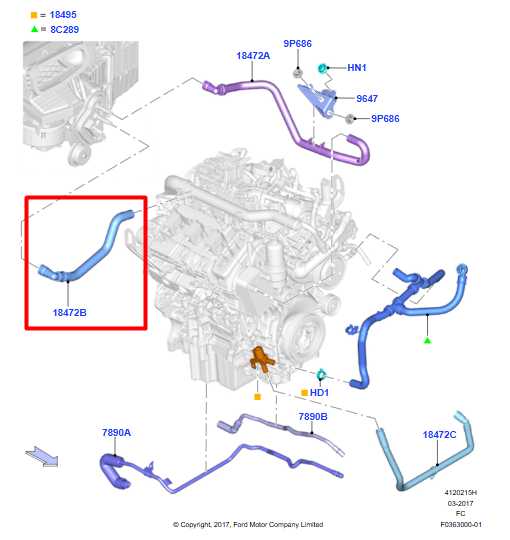 2018-20 Ford F150 XL Super Cab 2.7L 4WD HVAC Heater Inlet Lower Water Hose Tube - Alshned Auto Parts