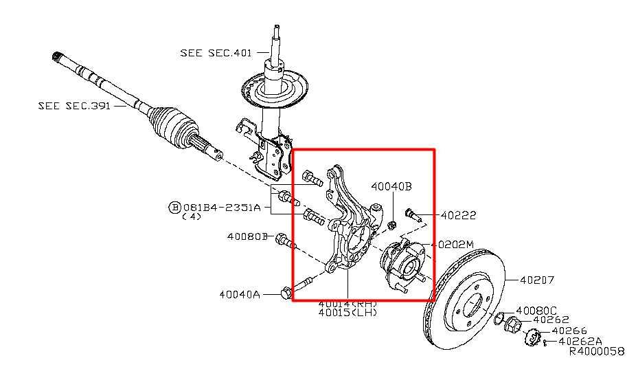 13-19 Nissan Sentra SV 1.8L FWD Front Suspension Right Side Spindle Knuckle Hub - Alshned Auto Parts