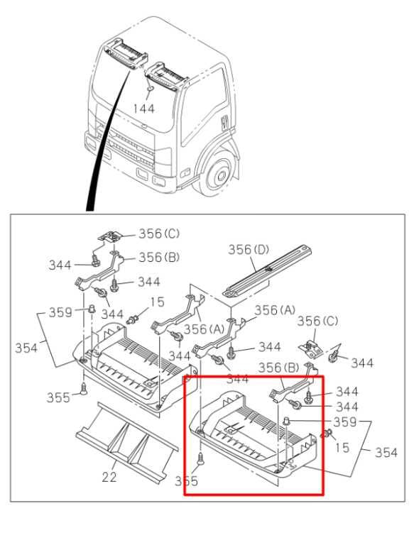 12-20 Isuzu NPR HD 6.0L RWD Front Driver Left Side Sun Visor w/ Header Roof Tray - Alshned Auto Parts