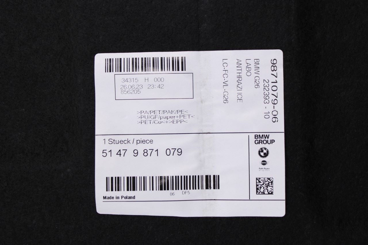 23-25 BMW 430i Gran Coupe xDrive Rear Trunk Floor Cargo Cover 51479871079 *ReaD* - Alshned Auto Parts