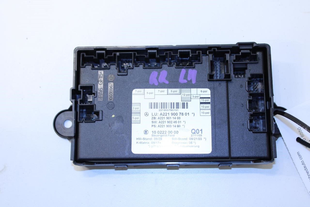 2007-2013 Mercedes-Benz S550 Rear Left Side Door Control Module 221-900-78-01 - Alshned Auto Parts