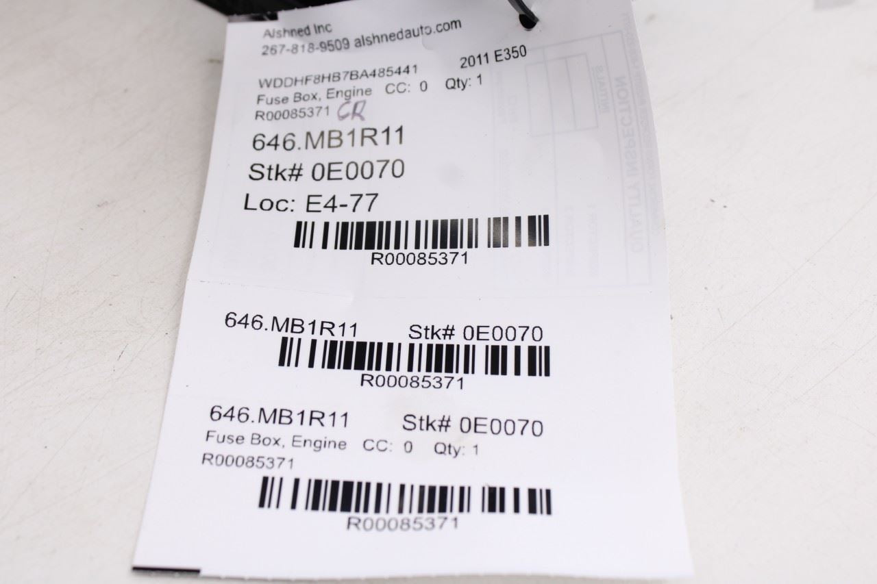 10-13 Mercedes-Benz E350 Luxury 3.5L Front SAM Fuse Relay Junction Block *ReaD*15