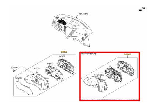 2015-2017 Hyundai Veloster 1.6L Speedometer Gauge Instrument Cluster 65K Mileage - Alshned Auto Parts