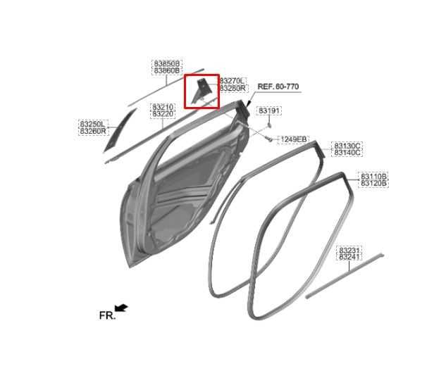 2020-23 Hyundai Sonata SE Rear Right Door C Pillar Applique Molding 83280-L1000 - Alshned Auto Parts