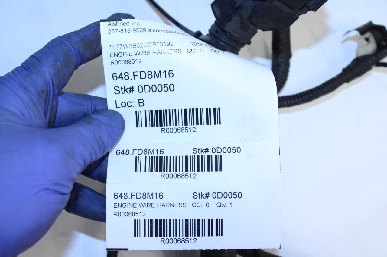 2013-2016 Ford F250 Lariat Crew Cab 6.2L Engine Wiring Harness DU5T-12C508-ACF - Alshned Auto Parts