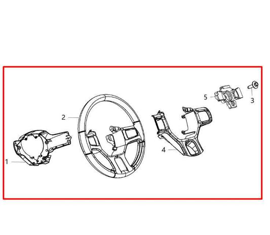 2013-20 Ram 1500 Laramie Crew Cab 5.7L Steering Wheel Leather w/ Control Buttons - Alshned Auto Parts