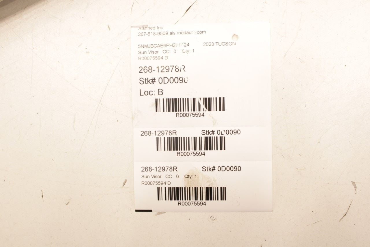 22-23 Hyundai Tucson SEL 2.5L Front Right and Left Side Sun Visor Set w/ Mirror - Alshned Auto Parts