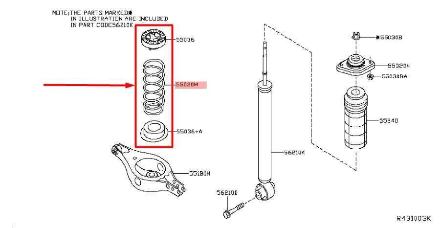 2019-2020 Infiniti QX60 Rear Right / Left Suspension Coil Spring 55020-9NF0B OEM - Alshned Auto Parts