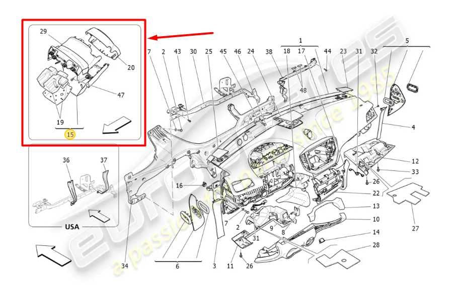 2014-17 Maserati Ghibli Steering Column Upper and Lower Housing Cover 670012562 - Alshned Auto Parts