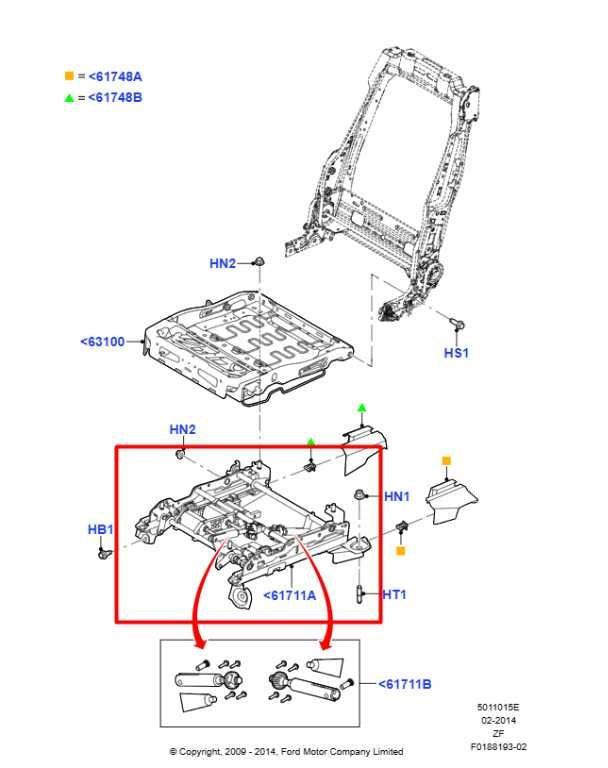 2006-14 Ford Mustang Premium Conv V6 4.0L Front Left Side Seat Lower Track Frame1