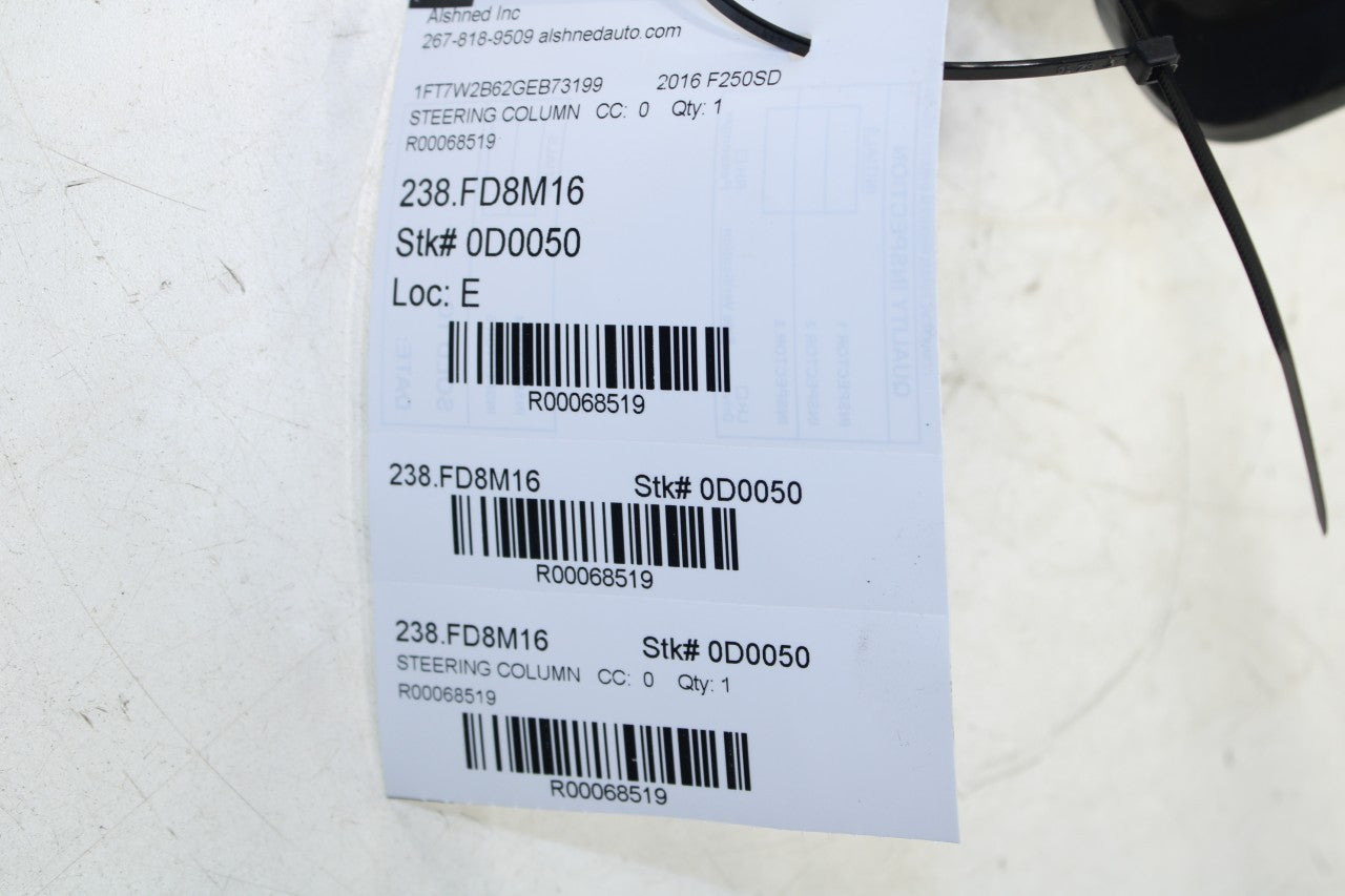 13-16 Ford F250 Lariat Crew Cab 6.2L 4WD Steering Column Assembly CC34-3C529-DK - Alshned Auto Parts