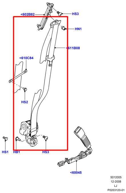 10-12 Land Rover Range Rover HSE 5.0L Front Driver Left Side Seat Belt Retractor1